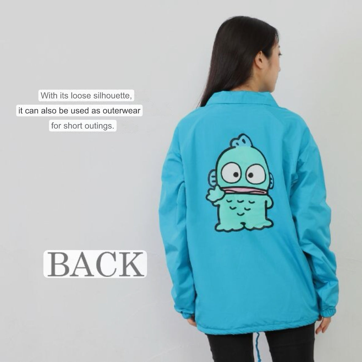 Hangyodon- Sanrio Characters Coach Jacket Size L