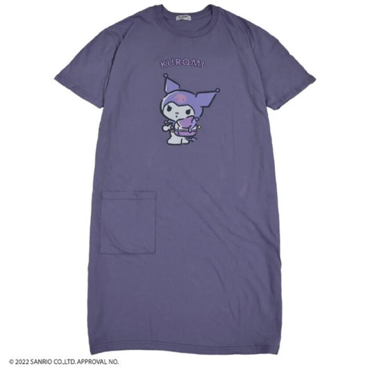 Kuromi - Sanrio Characters Oversized T-shirt Dress