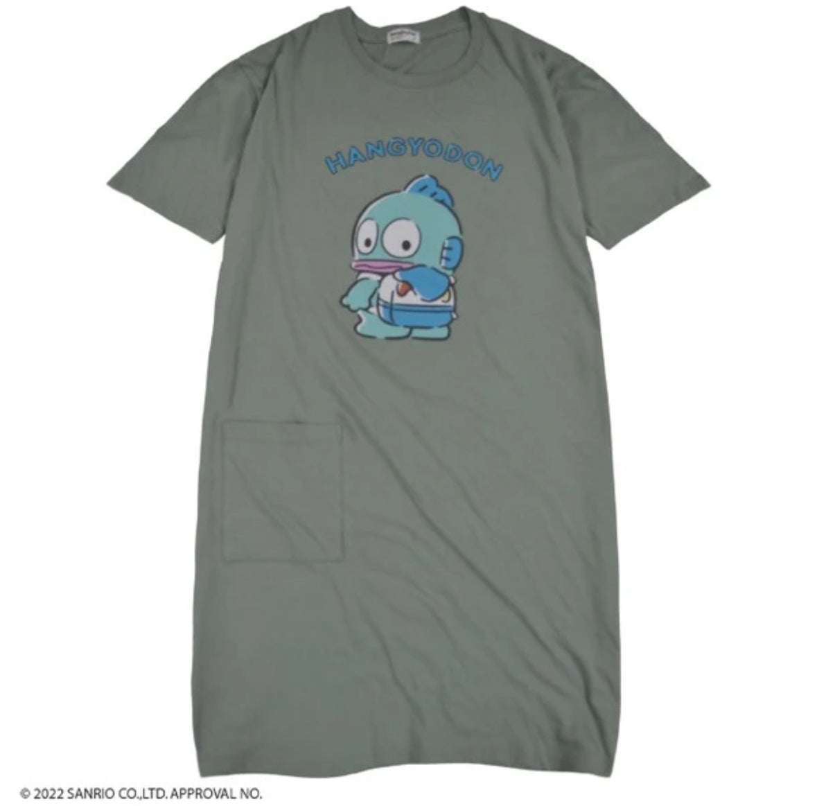 Hangyodon - Sanrio Characters Oversized T-shirt Dress One Size