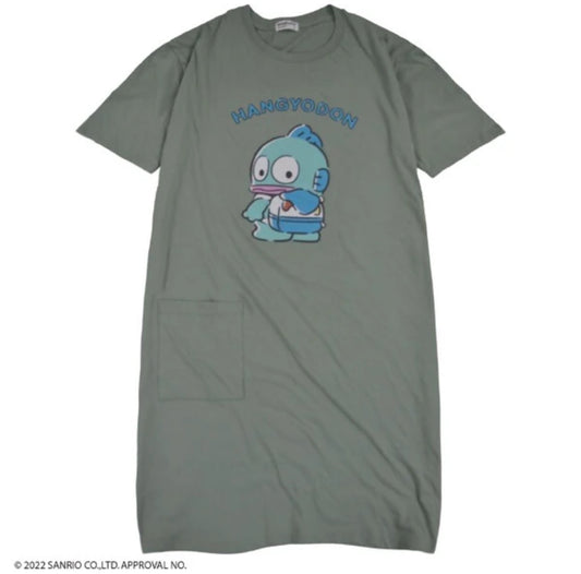 Hangyodon - Sanrio Characters Oversized T-shirt Dress One Size