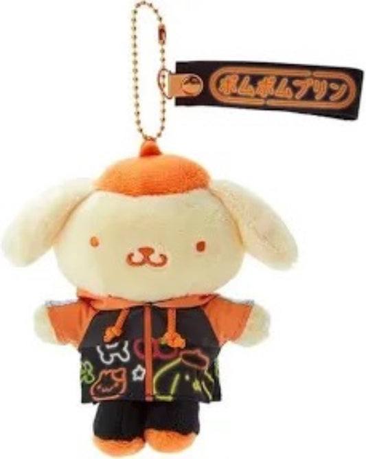 PomPomPurin - Sanrio Vivid Neon Mascot Plush Keychain
