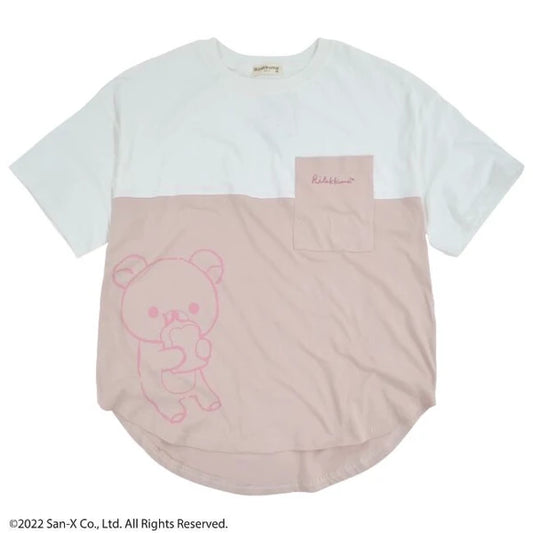 Rilakkuma Pink/White Embroidered Shirt