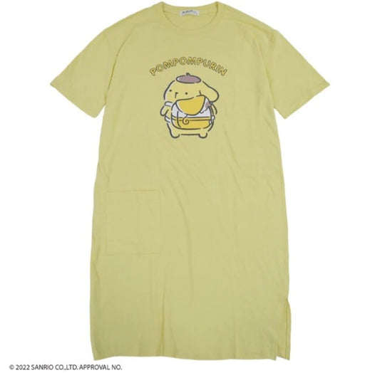 PomPomPurin - Sanrio Characters Oversized T-shirt Dress One Size